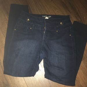 Dark wash high waisted jeans